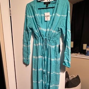 FOREVER 21 - lite blue and white coverup